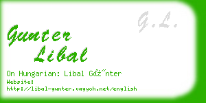 gunter libal business card